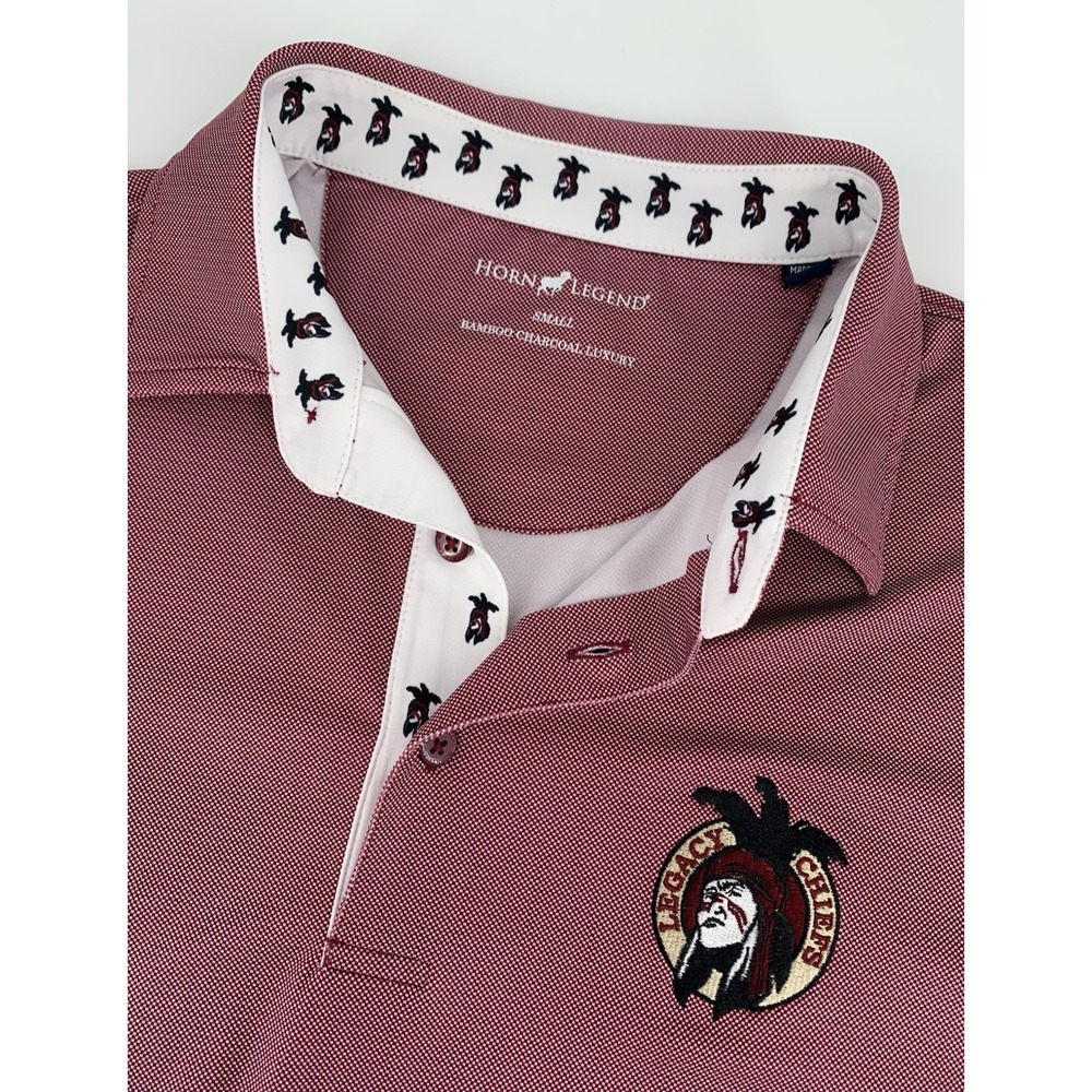 Florida‎ State Seminoles Polo Shirt Mens Small FSU Legacy Chief Horn Legend